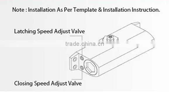 Light duty soft door closers surface mounting type