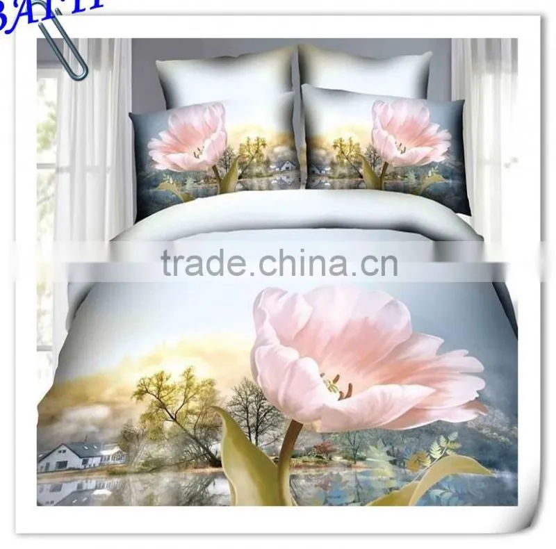 4 pcs home textile cotton bedding set blanket cover 3d duvet cover set bed linen set made in China