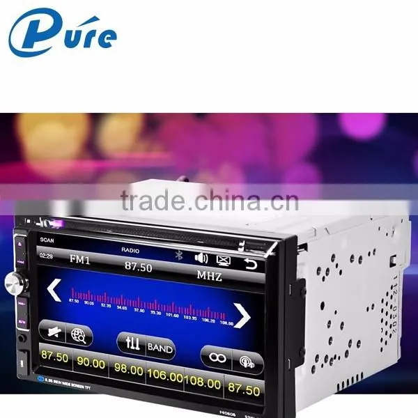 Factory directly supply double din 6.95" car dvd player with bluetooth fm am TV