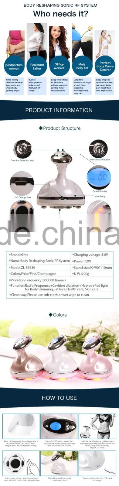 best electric portable ultrasonic cavitation slimming treatment machine
