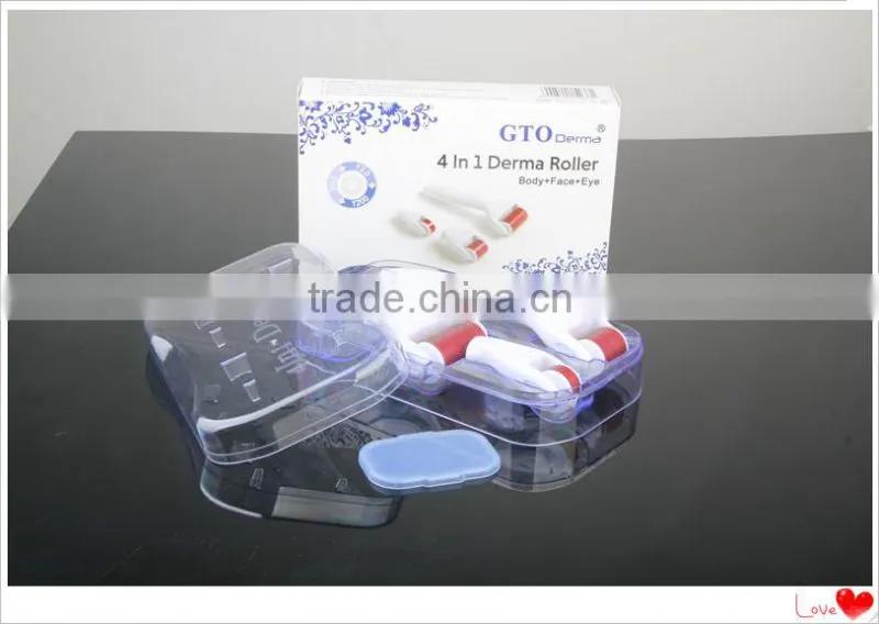 2015 gto new products skin care micro needle 4 in 1 derma roller