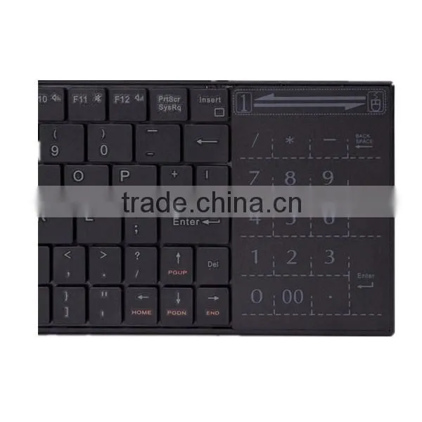 Ultra-thin design wireless keyboard with touchpad for smart phones and computers