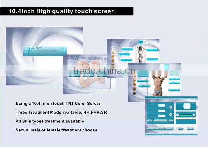 Portable 808nm diode laser permanent hair removal/epilation/depilation machine