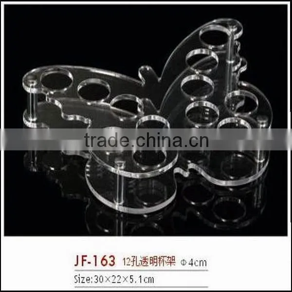 Plastic wine rack in butterfly shape