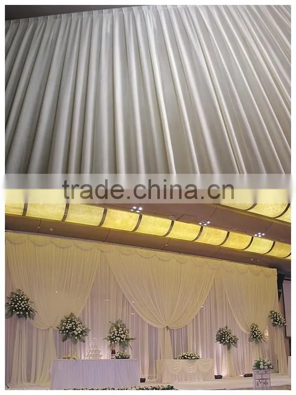 popular selling white and blue fabric wedding stage backdrop