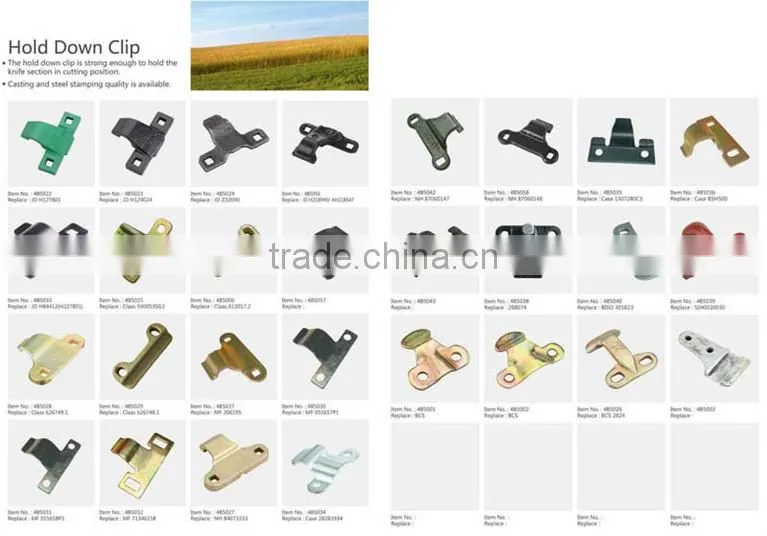 High quality Massey Ferguson Combine Harvester spare part knife section guard and head