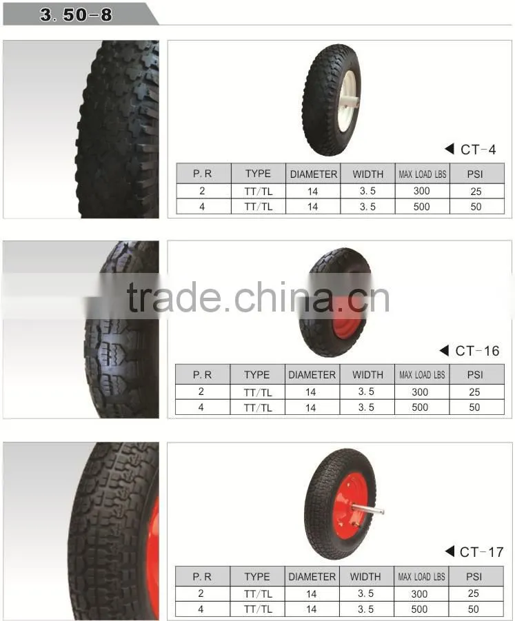 3.25/3.00-8 wheelbarrow wheel lawn garden agriculture horticultural tire