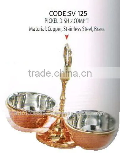 Copper Pickle Dish Comp't