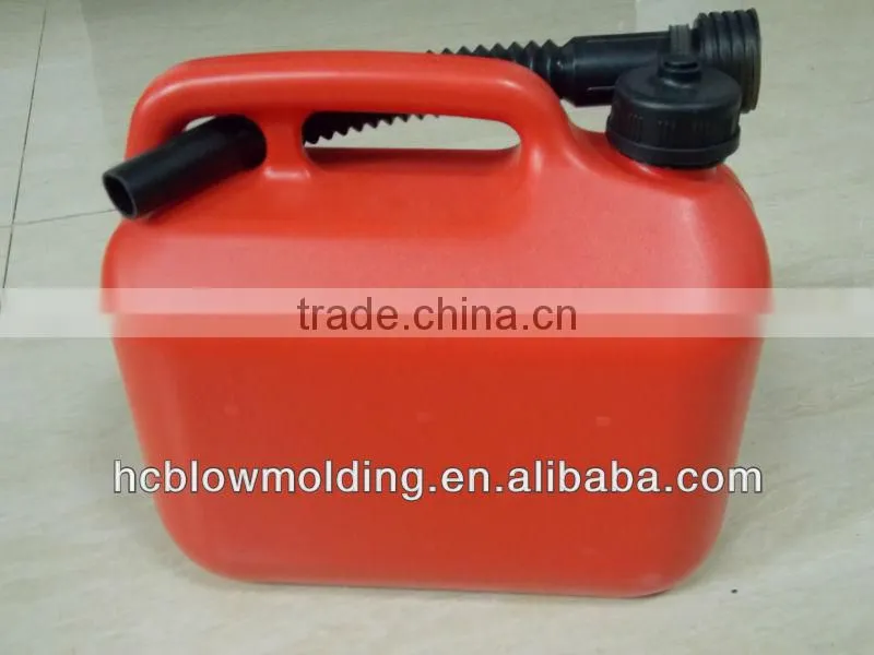 OEM blow molding plastic HDPE Fuel jerry cans with spout gasoline can, fuel can