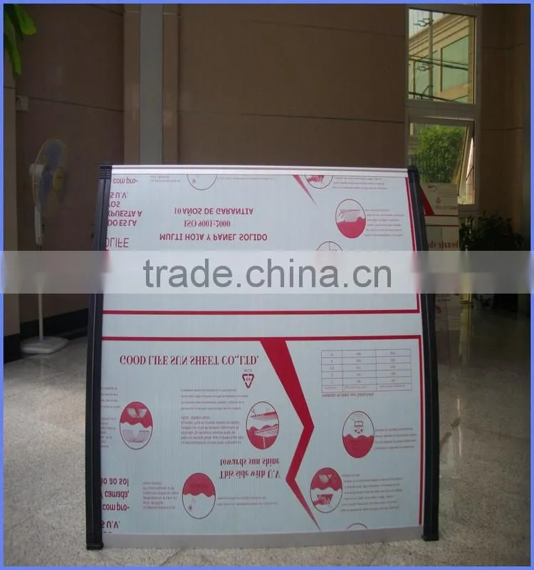 block out rain and sun Polycarbonate sheet awning with sun shield