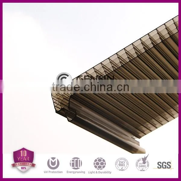 Brown Four Walls Polycarbonate Sheet with Clips 600mm