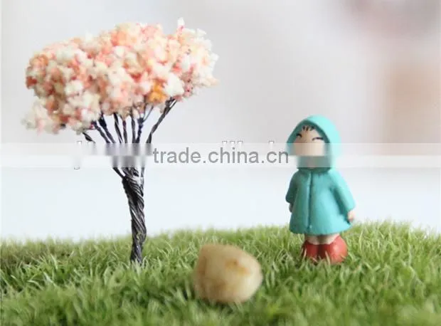 Moss micro landscape ornaments landscaping plants artificial cherry tree crafts