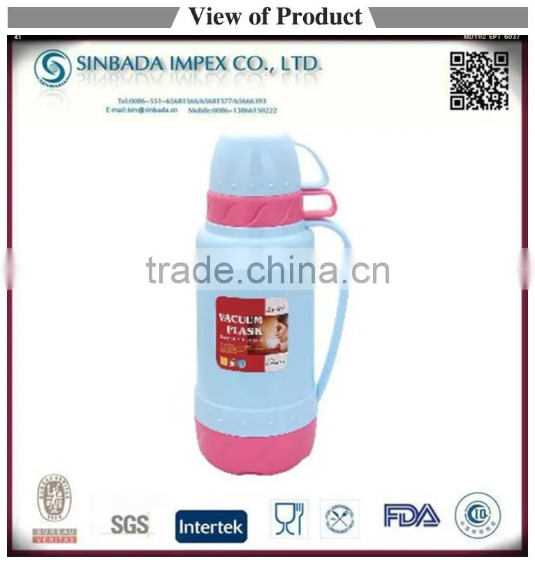Wholesale competitive price 1.8L thermos glass refill vacuum flask with 2 cups for daily life
