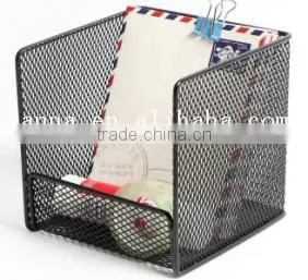 Desk Stationery Metal Mesh Memo Holder/Notepaper Holder/Card Holder