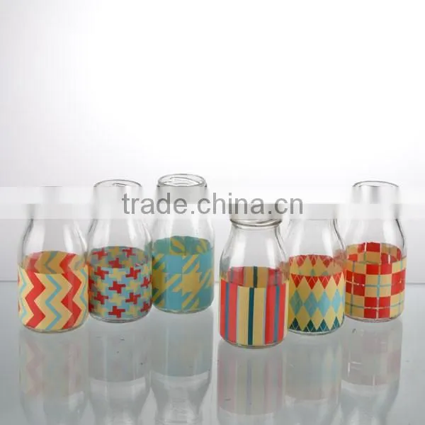 newse paper transfer old fashion water glass or vase galss