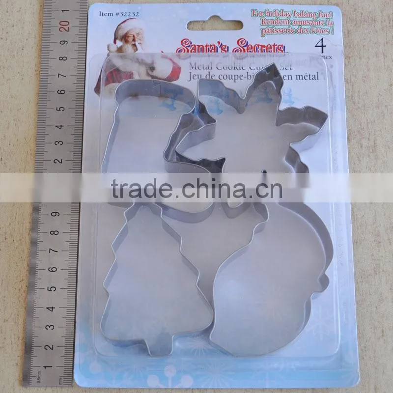 2pcs Set 430 Stainless Steel Cookie Cutter, White Kitchenware