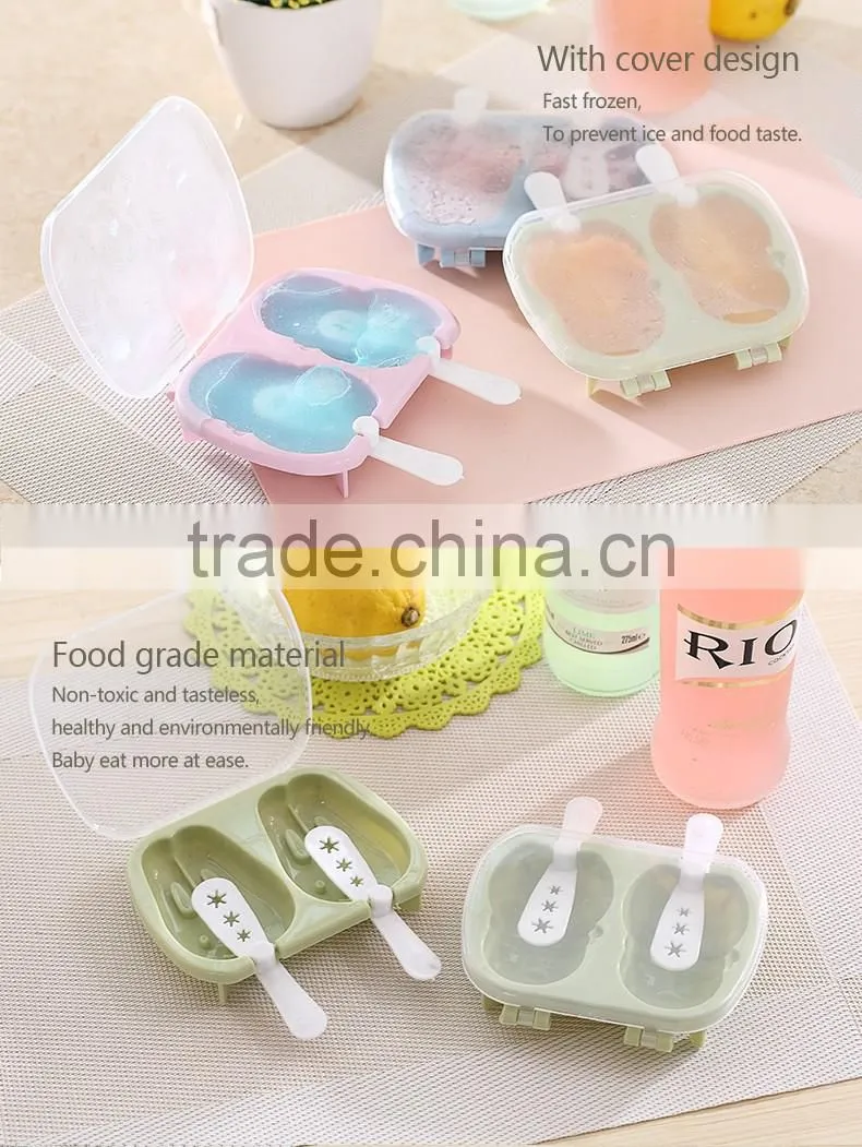 Homemade plastic ice cream mold / set of 2 ice cube mold