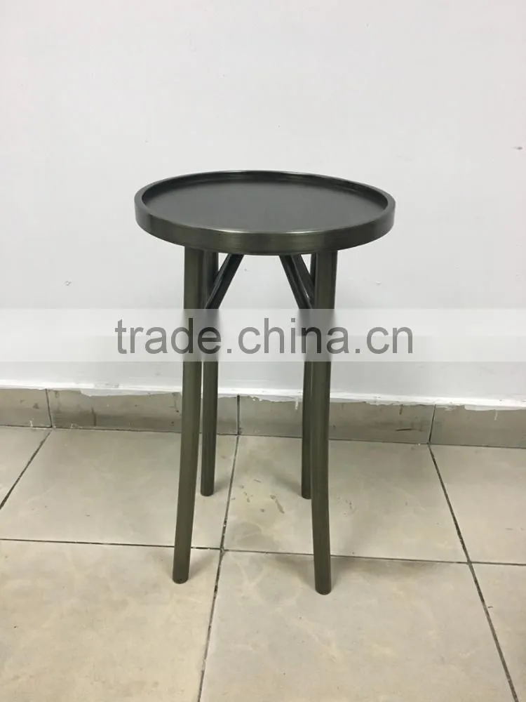 Alibaba online shopping Brushed bronze frame square metal coffee table high qualtiy