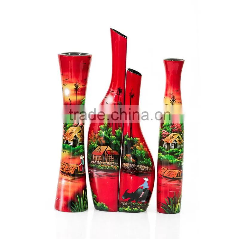 Handmade high quality Vietnam lacquer vase