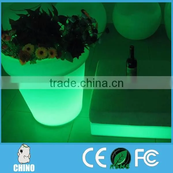 LED Vase fiber led flower pot /solar flower potfor outdoor