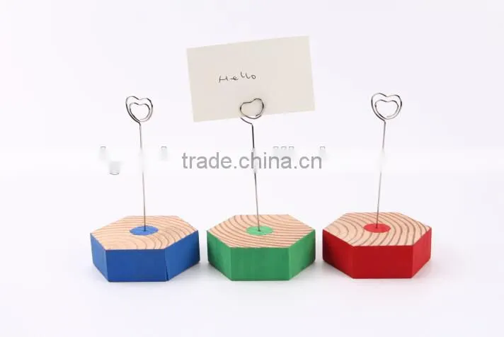 Chic Wooden Base Name Card Clip