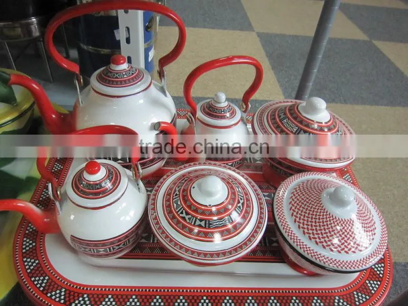 tea pot water enamel kettle in middle east market