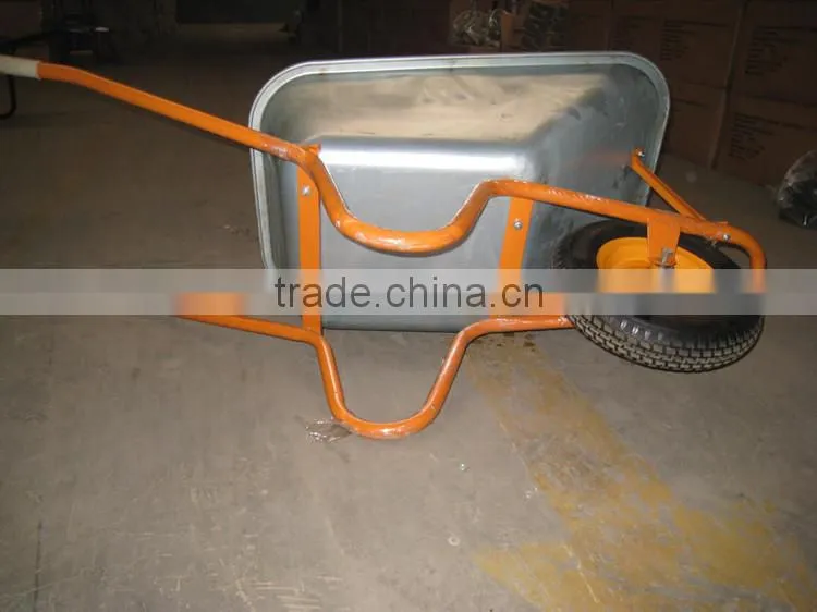 american agriculture concrete building wheel barrow galvanized tray PU wheel