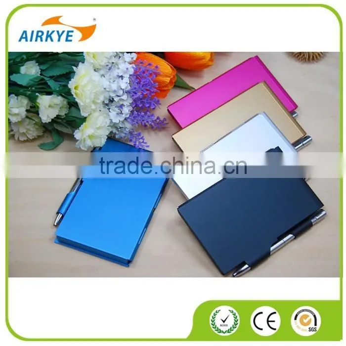 The Aluminum Metal notebook with pen