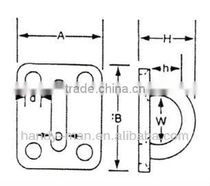 SS321 Industrial Safety Stainless Steel Pad Eye Plates