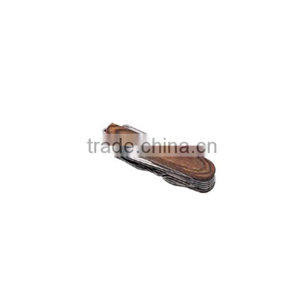 A21-5011WF Metal Multi-functional Wooden Folding Pocket Knives