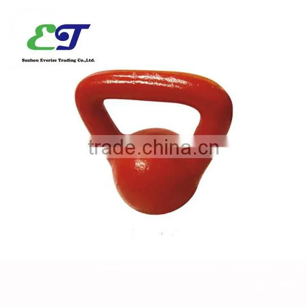 Red hammertone painted kettlebell