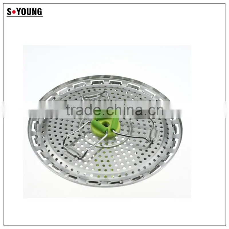 42053 Vegetable steamer Stainless steel fruit basket with plastic handle