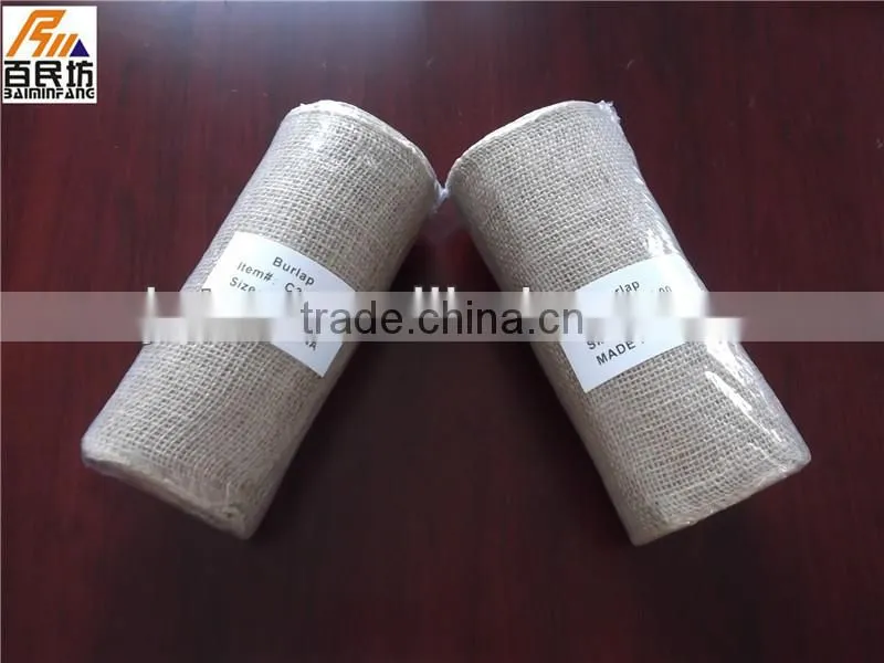 wholesale ribbon for decoration jute material nature or dyed color