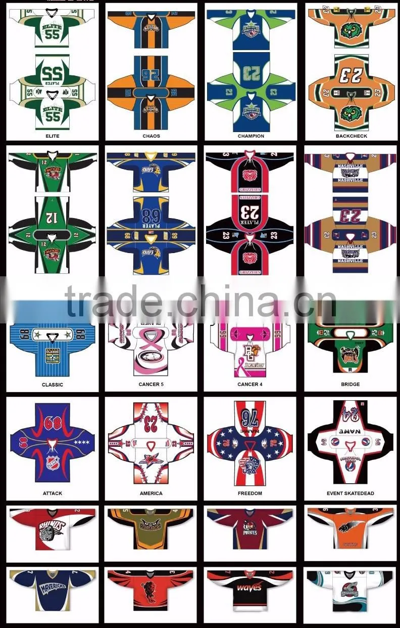 Top quality uniform custom funny hockey jersey