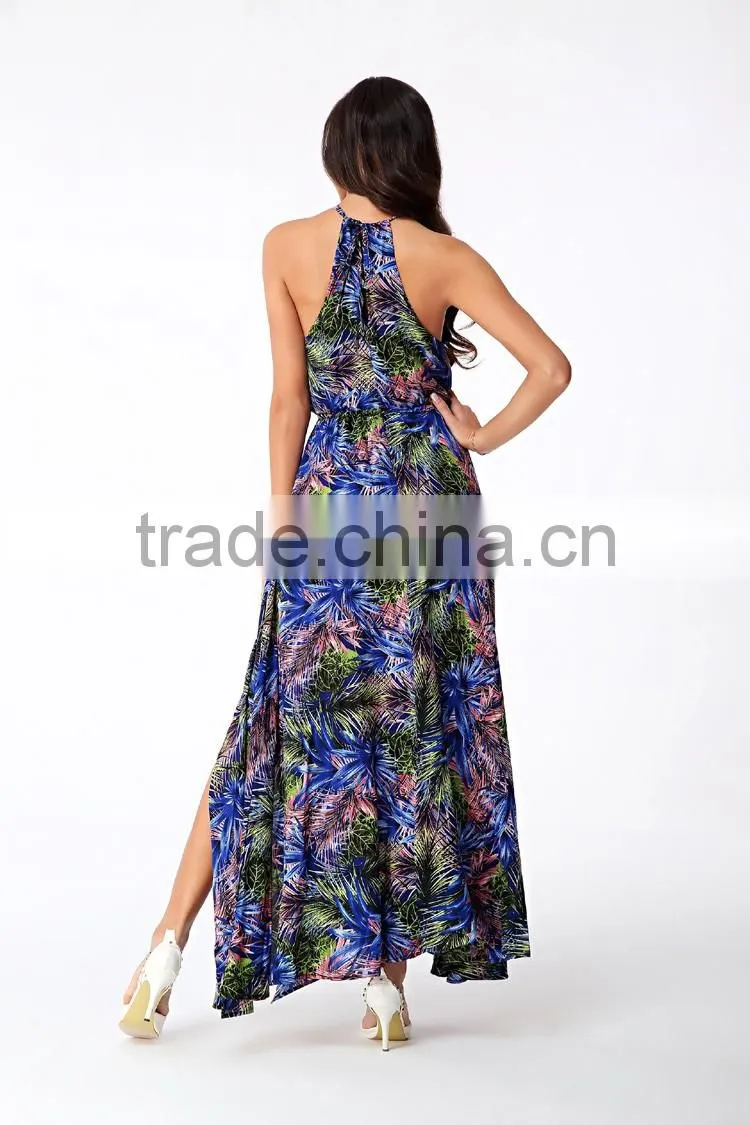 Hot sale korean fashion summer long dress for women sexy ladies casual dress spring summer 2016
