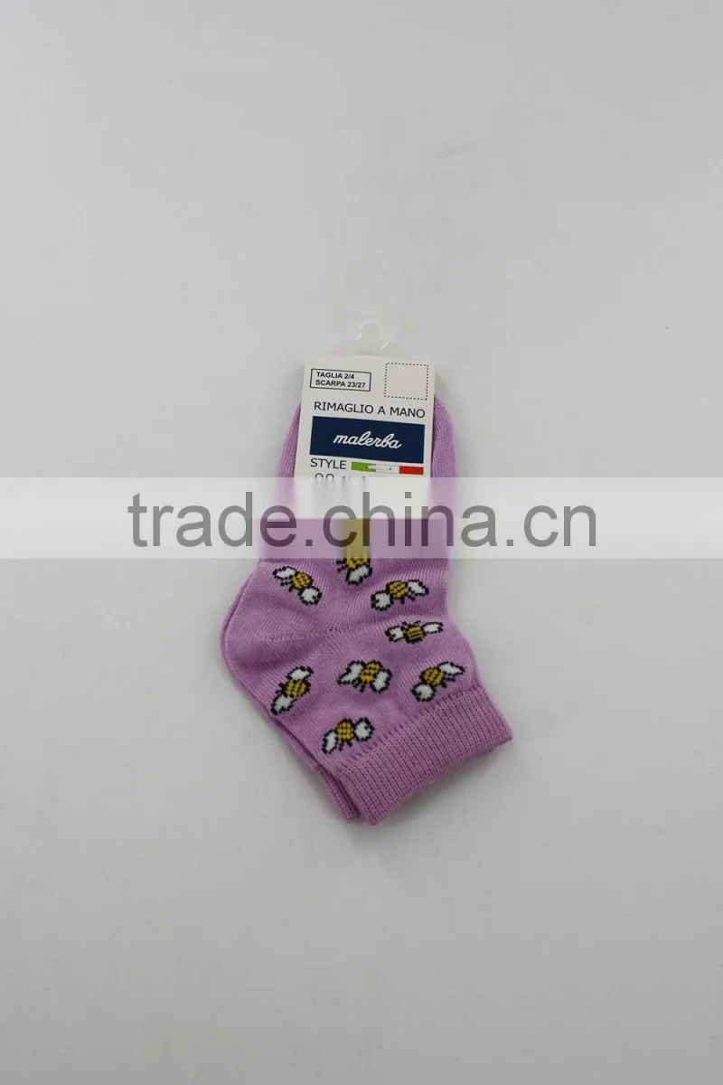Summer season thin mercerized cotton yarn ankle sneaker socks girl