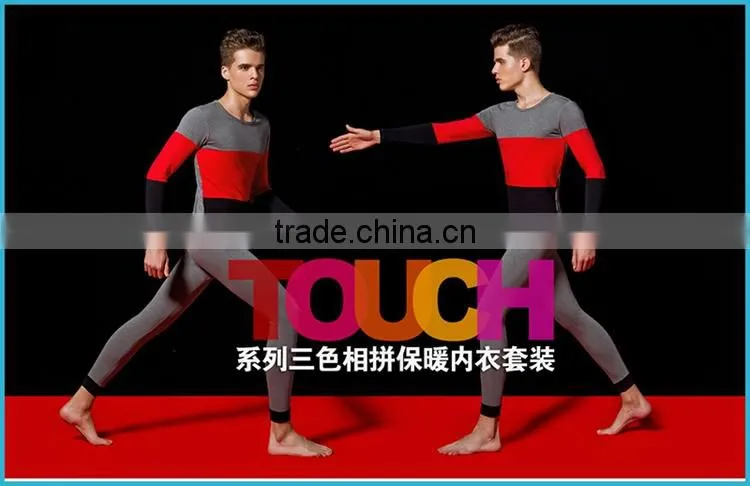 New Products 2016 Innovative Heated Thermo Underwear Set Cotton Fashion Base Layer Underwear For Men Custom