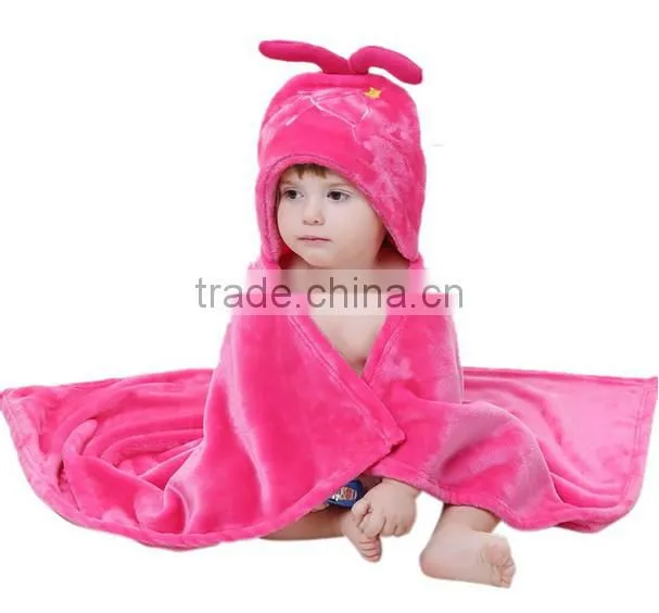 Competitive price snuggle cotton velour animals baby hooded towel wholesales