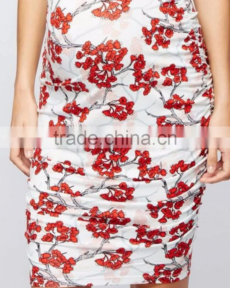 Fashion maternity clothes floral dress