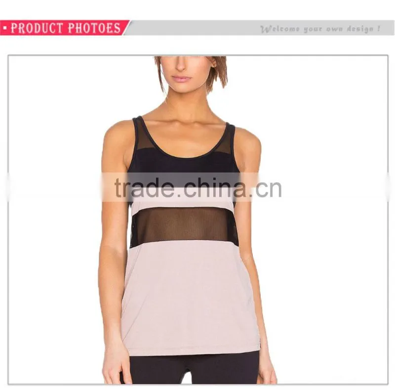 Factory Wholesale Women Tank Top Yoga Body Building Sleevelesss Ladies Gym Top