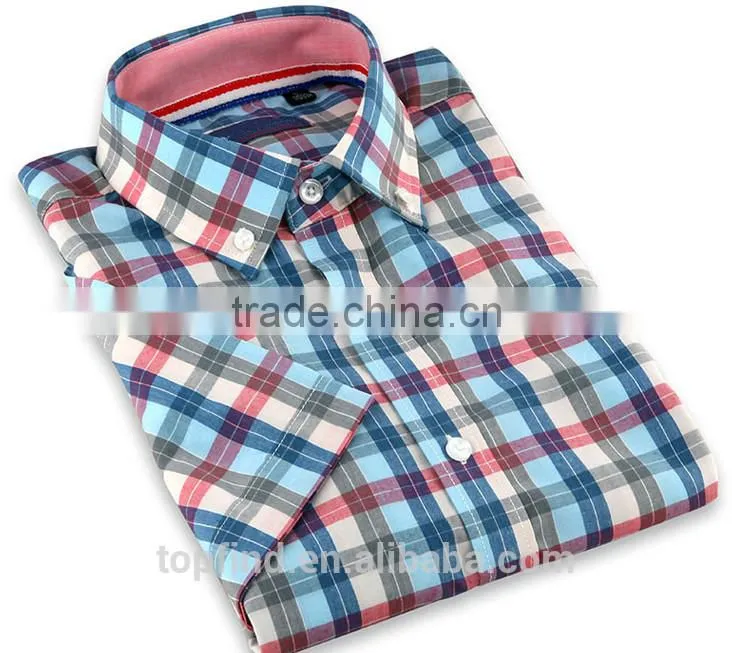 2016 high quality 100% cotton Casual Fashion Men Shirt