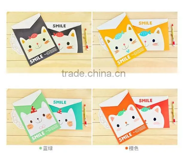 A4 Transparent Color File Pocket/PP File Bag Lovely Pattern File Bag