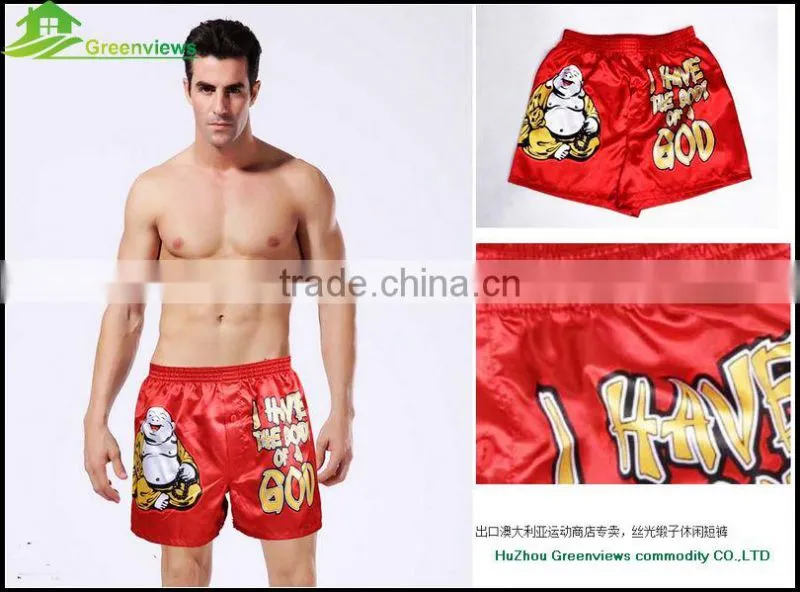Custom Satin Boxer Shorts men 100% Silk Boxer Shorts boys shorts Sleepwear Wholesale GVYL0018