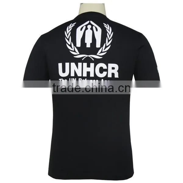 2017 Custom black t-shrit cotton with print