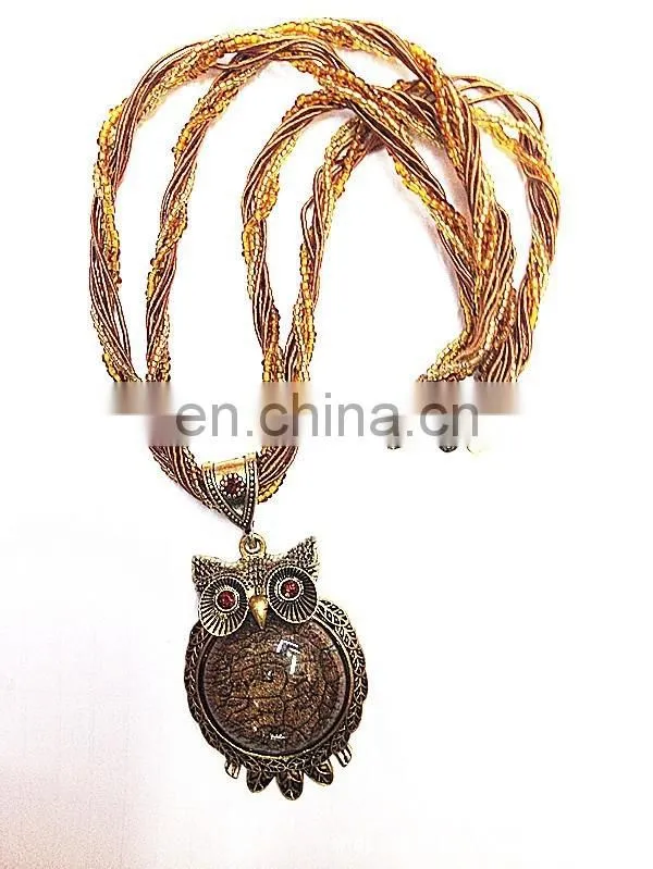 New Fashion 17 Color Owl Pendant Chain Necklace Chrismas Gift Jewelry