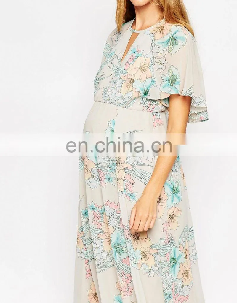 Maternity Maxi Dress floral maternity dress long
