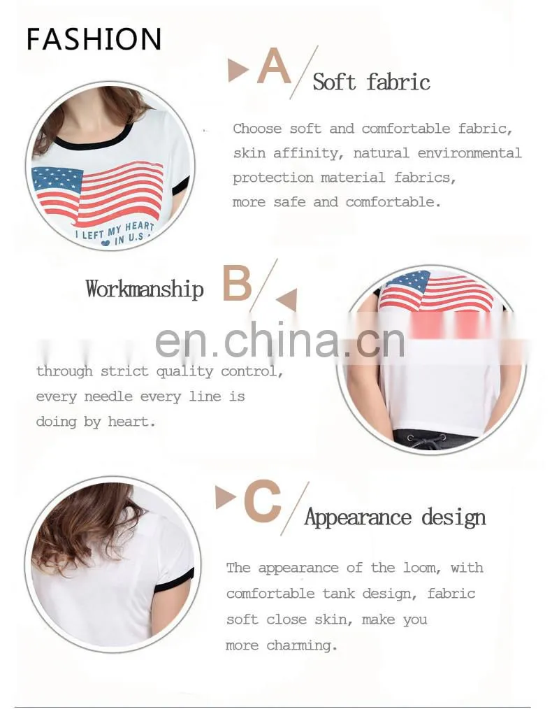 Wholesale Latest New Design Fashion Women White Shirt Tee shirt Custom Women Cheap 100 Cotton T Shirt