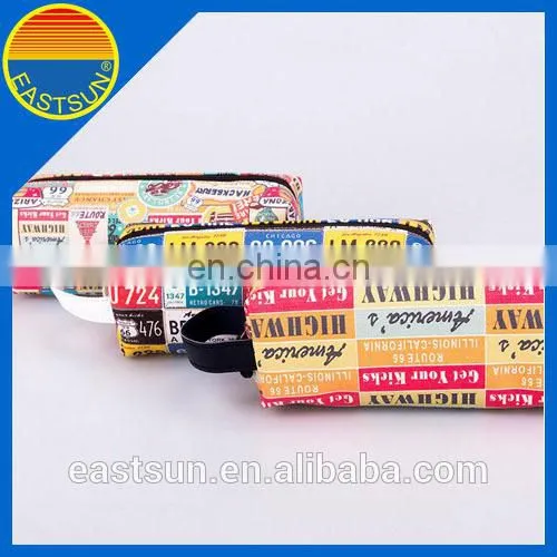 promotion rounded pencil bag, printed pencil case