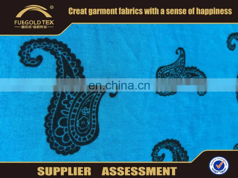 2016 classic polyester rayon spandex fabric printed in keqiao shaoxing china fullgold