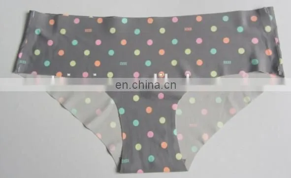 New multi-color spot print laser cut bikini laser cut thong one piece panty women underwear Viacin U062